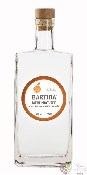 Bartida  Merukovice  moravian apricot brandy 43% vol.  0.70 l