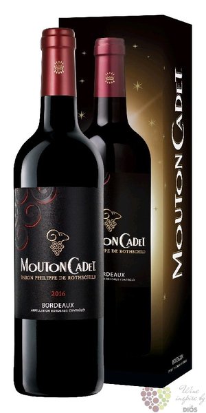 Bordeaux rouge  Mouton Cadet  Aoc 2019 gift box Baron Philippe de Rothschild  0.75 l