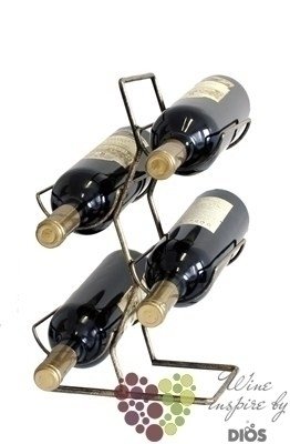 Metal stand  Bronze patine  for 4 bottles