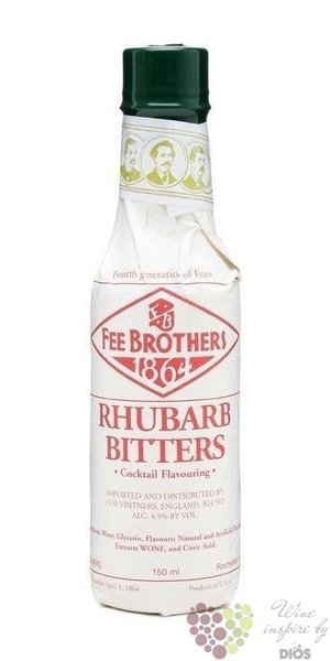 Fee Brothers bitters  Rhubarb  coctail flavouring 4.5% vol.  0.150 l