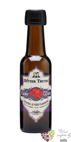 Bitter Truth flowers water  Rose  food &amp; coctail flavoring 00% vol.  0.125 l