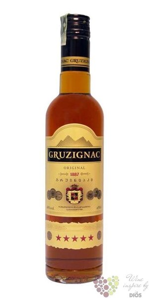 Gruzignac 5* original Georgian brandy 40% vol.  0.50 l
