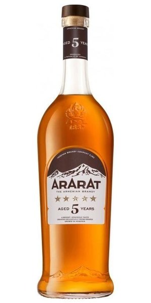 Ararat  Five stars  aged 5 years Armenian brandy 40% vol.  0.70 l