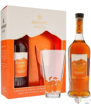 Ararat  Apricot  glass set Armenian brandy Yerevan brandy company 35% vol.  0.70 l