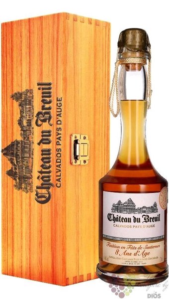 Chateau du Breuil  Sauternes cask  aged 8 years wood box Calvados Pays dAuge 43,4% vol.  0.70 l