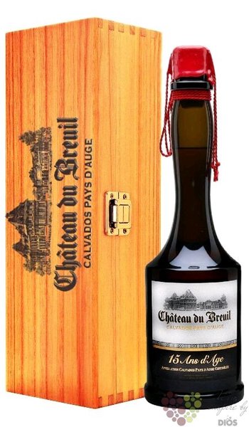 Chateau du Breuil  15 ans dAge  wood box Calvados Pays dAuge 41% vol.  0.70 l