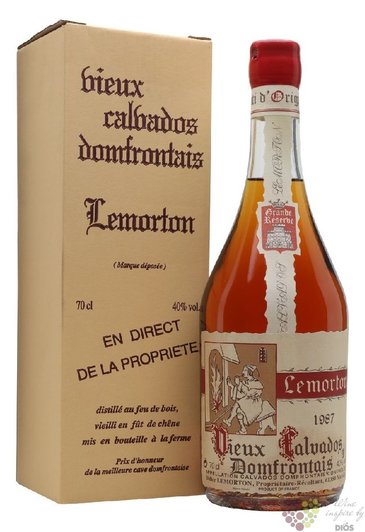 Didier Lemorton 1987  Grande Reserve  Calvados Domfrontais Aoc 40% vol.  0.70l