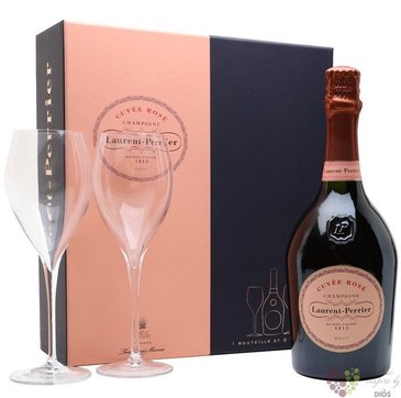 Laurent Perrier ros glass set brut Champagne Aoc  0.75 l