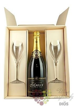 Mailly blanc  Reserv  brut 2glass set Grand cru Champagne  0.75 l