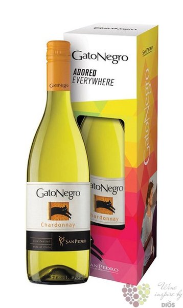 Chardonnay  Gato Negro  2015 gift box Chile Curico valley via San Pedro    0.75 l