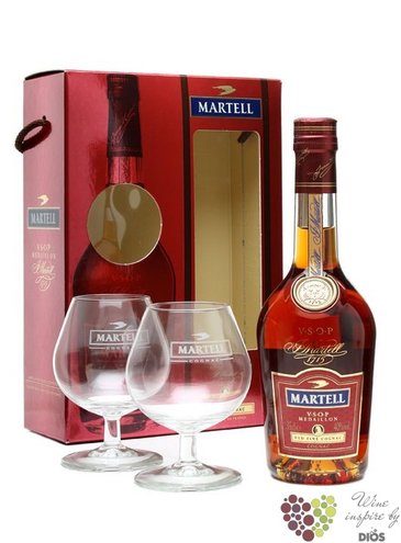 Martell  VSOP Medaillon  2 glass set ed.2010 Fine Cognac Aoc 40% vol.  0.70 l