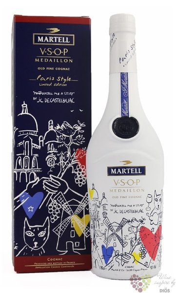 Martell Paris style  VSOP Medaillon  old Fine Cognac Aoc 40% vol.  1.00 l
