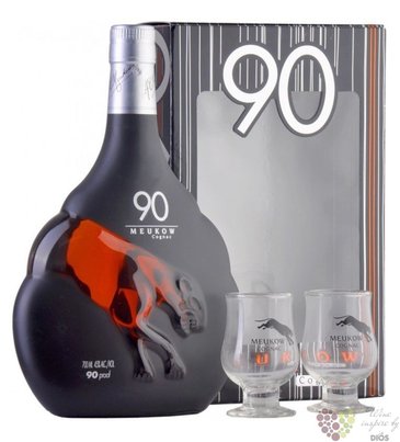 Meukow  90 Proof  gift box Cognac Aoc 45% vol.  0.70 l