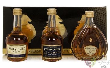 Courvoisier  vs+vsop+xo  collection of cognac   3x0.05 l