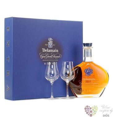 Delamain  Extra  glass set Grande Champagne Cognac 40% vol.  0.70 l