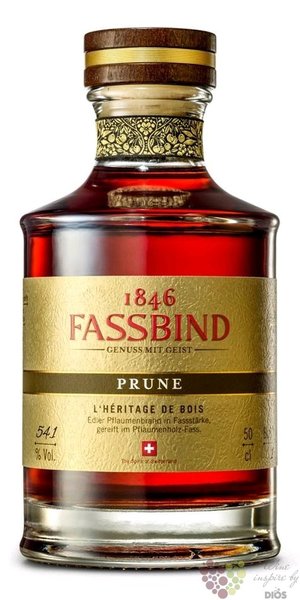 Fassbind lheritage de bois  Prune  Swiss aged fruit brandy 54.1% vol.  0.50 l