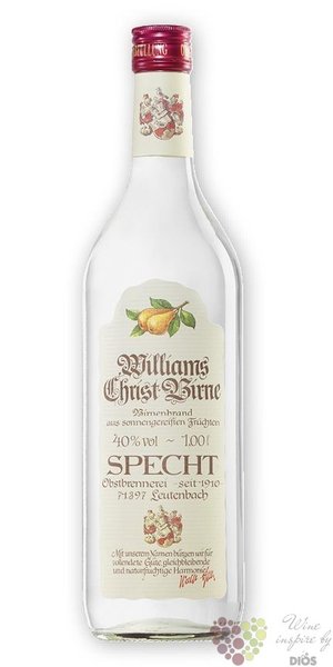 Specht  Williams Christ birne  German fruits brandy 40% vol.  1.00 l