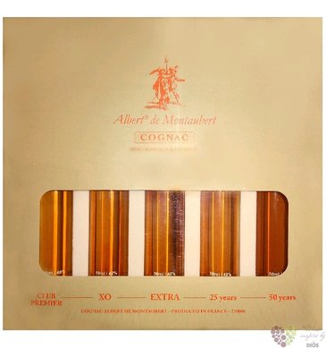 Albert de Montaubert  Tasting collection  Grande Champagne Cognac 45% vol.  5x0.10 l
