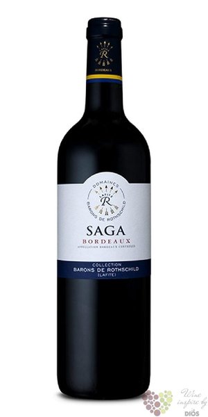 Bordeaux rouge  Saga  Aoc 2016 domaines Barons de Rothschild Lafite  0.75 l