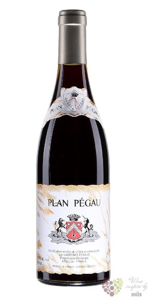 Vin de France rouge „ Plan Pégau ” domaine du Pégau  0.75 l