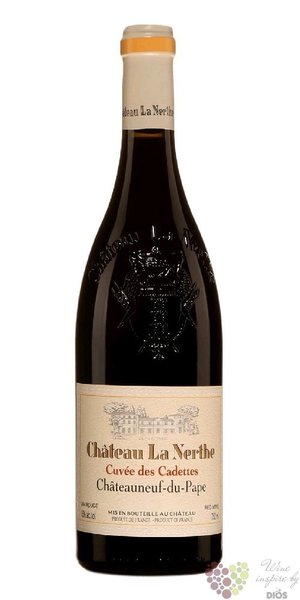 Chateauneuf du Pape  cuve des Cadettes  Aoc 2016 Chateau la Nerthe  0.75 l