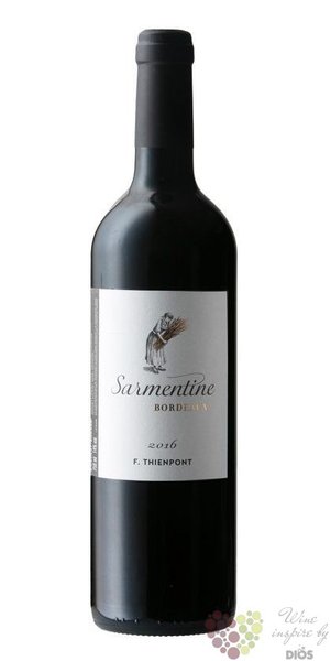 Bordeaux rouge  Sarmentine  Aoc 2021 Francois Thienpont  0.75 l