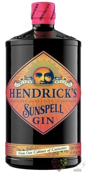 Hendricks ltd.  SunSpell  small batch Scotch gin  43.4% vol.  1.00 l