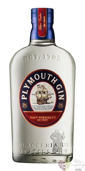 Plymouth „ Navy Strength ” English London dry gin 57% vol.  0.70 l