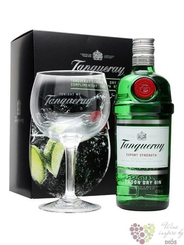 Tanqueray  Export Strength  glass set London dry gin 43.1% vol.  0.70 l
