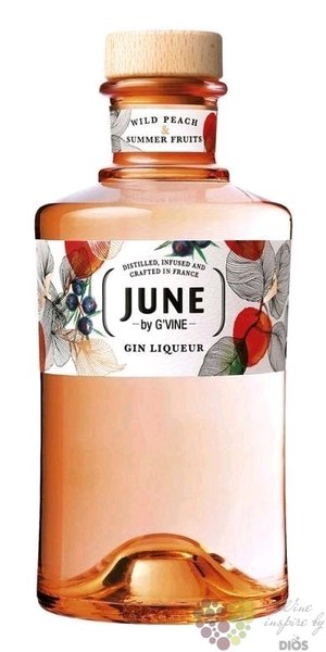 Gvine June  Wild Peach &amp; Summer fruits  French vine grape gin 37.5% vol.  0.70 l