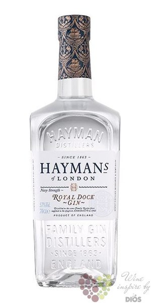 Hayman´s „ Royal Dock of Deptford ” premium English navy London gin liqueur 57%vol.  0.70 l