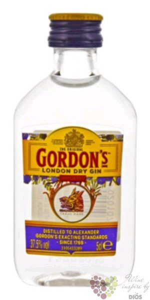 Gordons Original London dry gin 37.5% vol.  0.05 l