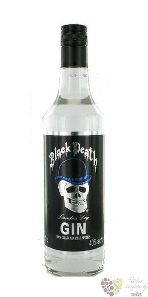 Black Death London dry Belgian gin 40% vol.   0.70 l