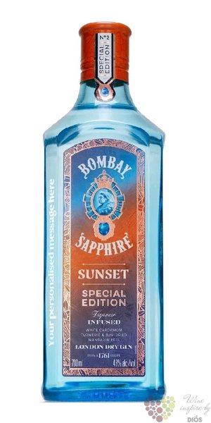 Bombay Special edition no.2  Saphire Sunset  premium London Dry gin 43% vol.  1.00 l