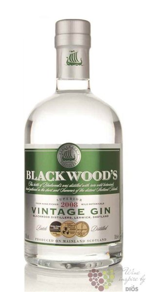 Blackwoods  Vintage 2008  premium Scotch gin 40% vol.  0.70 l