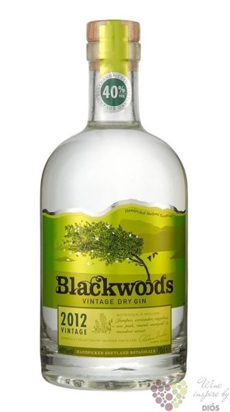Blackwoods  Vintage 2012  premium Scotch gin 40% vol.  0.70 l