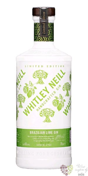 Whitley Neill  Brazzilian Lime  British flavoured gin 43% vol.  0.70 l