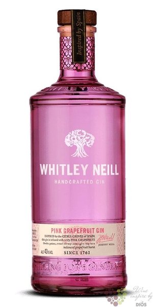 Whitley Neill  Pink Grapefruit  British flavored small batch gin 43% vol.  0.70 l
