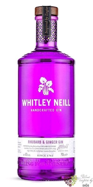 Whitley Neill  Rhubarb &amp; Ginger  British flavoured small batch gin 43% vol.  0.05 l