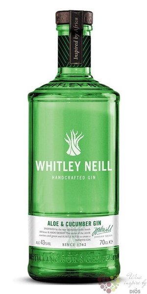 Whitley Neill  Aloe vera &amp; Cucumber  British flavored small batch gin 43% vol.  0.70l