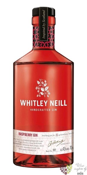 Whitley Neill „ Raspberry ” British flavored small batch gin 43% vol. 0.05 l