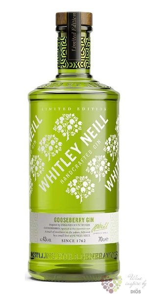 Whitley Neill  Gooseberry  British flavored small batch gin 43% vol.  0.70 l
