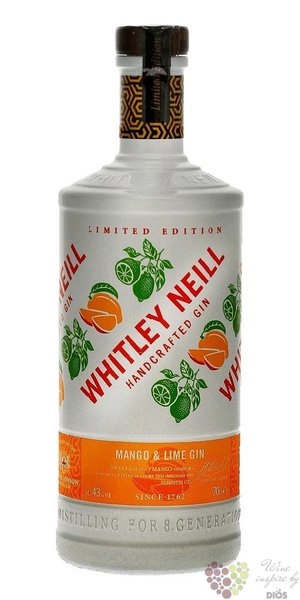 Whitley Neill  Mango &amp; Lime  British flavored gin 43% vol.  0.70 l