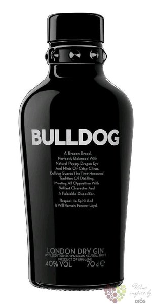 Bulldog exclusive British London dry gin 40% vol.  0.70 l