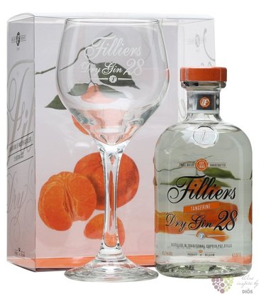 Filliers 28  Tangerine seasonal edition 2014  glass pack Belgian gin 43,7% vol.  0.50 l