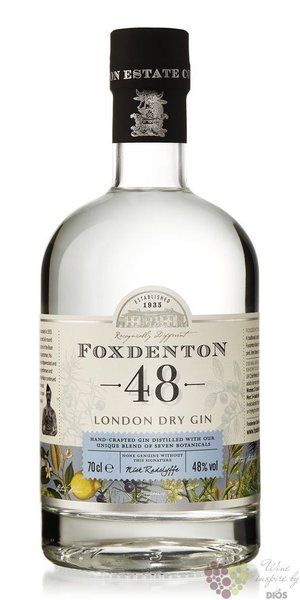 Foxdenton „ 48 ” English London dry gin 48% vol.  0.70 l