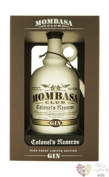 Mombasa Club  Colonels reserve  English dry gin 43.5% vol.  0.70 l