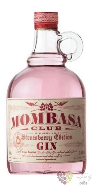 Mombasa Club  Strawberry edition  English flavored gin 37.5% vol.  0.70 l