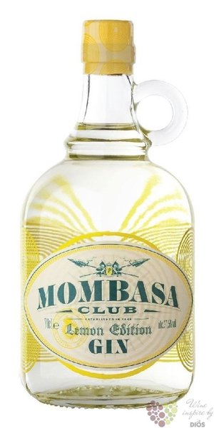 Mombasa Club  Lemon edition  English flavored gin 37.5% vol.  0.70 l