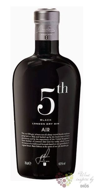5th  Air Black  flavored Spanish gin 42% vol.  0.70 l